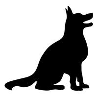 Hond silhouet vectorillustratie vector