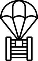 parachute vector pictogram