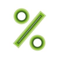 groen procentteken vector