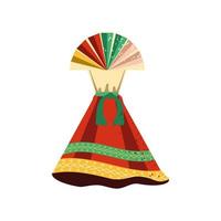mexicaanse vrouwelijke jurk vector