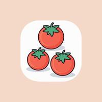 tomaat tekenfilm illustratie vector ontwerp