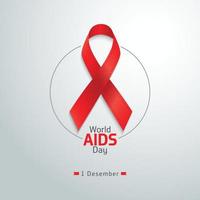 wereld aids dag banner viering 1 december vector