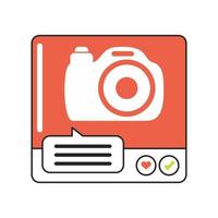 camera sociale media vector