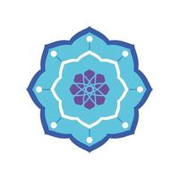 blauwe mandala decoratie vector