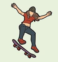 skateboard extreme sport actie vector