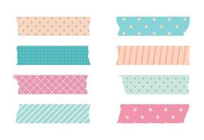 washi maskeertape set. schattige scotch vector