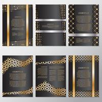 Gouden banner achtergrond flyer stijl ontwerpsjabloon vector