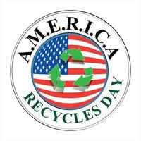 Amerika recycleert dagteken vector