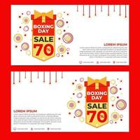 tweede kerstdag verkoop promotie banner sjabloon vector