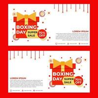 tweede kerstdag verkoop promotie banner sjabloon vector