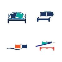 bed logo vector illustratie ontwerpsjabloon. bed logo vector