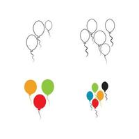 ballonnen ontwerp, feestviering verjaardag vakantie decoratie en entertainment, vectorillustratie vector