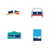 bed logo vector illustratie ontwerpsjabloon. bed logo vector