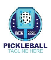 pickleball logo ontwerp vector