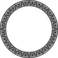 vector monochroom zwart ronde klassiek Renaissance ornament. cirkel, ring Europese grens, opwekking stijl kader