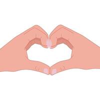 handen maken hart gebaar. vector illustratie. concept van liefde, relatie, Valentijnsdag dag.