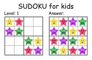 sudoku. kinderen en volwassen wiskundig mozaïek. kinderen spel. magie vierkant. logica puzzel spel. digitaal rebus vector