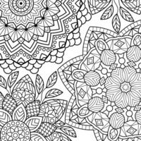 kleur boek Pagina's. mandala achtergrond. Indisch anti stress medaillon. abstract Islamitisch bloem, Arabisch henna- ontwerp, yoga symbool. vector illustratie