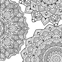 kleur boek Pagina's. mandala achtergrond. Indisch anti stress medaillon. abstract Islamitisch bloem, Arabisch henna- ontwerp, yoga symbool. vector illustratie