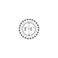 fc gemakkelijk bruiloft eerste concept met hoog kwaliteit logo ontwerp vector