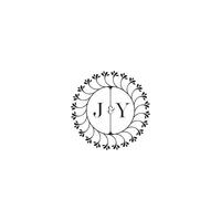 jy gemakkelijk bruiloft eerste concept met hoog kwaliteit logo ontwerp vector