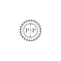 pp gemakkelijk bruiloft eerste concept met hoog kwaliteit logo ontwerp vector