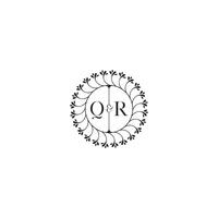 qr gemakkelijk bruiloft eerste concept met hoog kwaliteit logo ontwerp vector