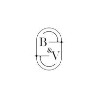 bv lijn gemakkelijk eerste concept met hoog kwaliteit logo ontwerp vector