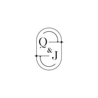 qj lijn gemakkelijk eerste concept met hoog kwaliteit logo ontwerp vector