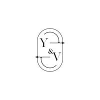 yv lijn gemakkelijk eerste concept met hoog kwaliteit logo ontwerp vector