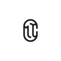 mc lijn gemakkelijk ronde eerste concept met hoog kwaliteit logo ontwerp vector