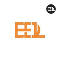 brief edl monogram logo ontwerp vector