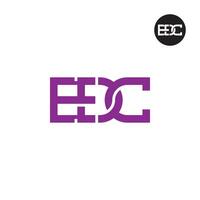 brief edc monogram logo ontwerp vector