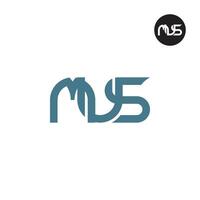 brief mus monogram logo ontwerp vector