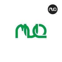 brief muq monogram logo ontwerp vector