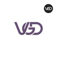 brief vgd monogram logo ontwerp vector