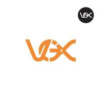 brief vgx monogram logo ontwerp vector