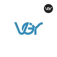 brief vgy monogram logo ontwerp vector