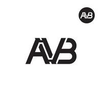 brief avb monogram logo ontwerp vector