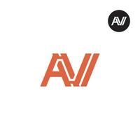 brief avi monogram logo ontwerp vector