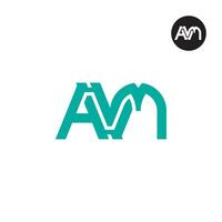 brief avm monogram logo ontwerp vector