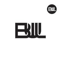 brief bwl monogram logo ontwerp vector