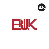 brief bwk monogram logo ontwerp vector