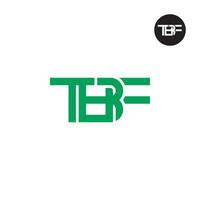 brief tbf monogram logo ontwerp vector