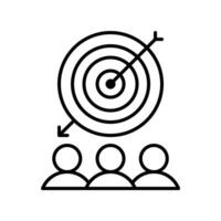 doelwit icoon vector of logo illustratie stijl