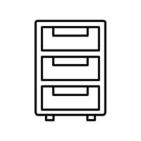 kabinet icoon of logo illustratie schets zwart stijl vector