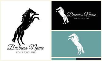 silhouet ezel paard logo sjabloon vector