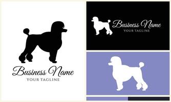 silhouet hond bulldog logo sjabloon vector