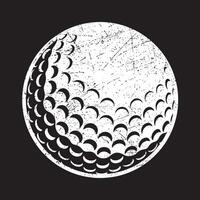 golf bal, zwart en wit, vector, icoon vector