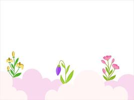 Valentijn achtergrond met bloem illustratie vector